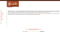 Desktop Screenshot of narrateconferences.org